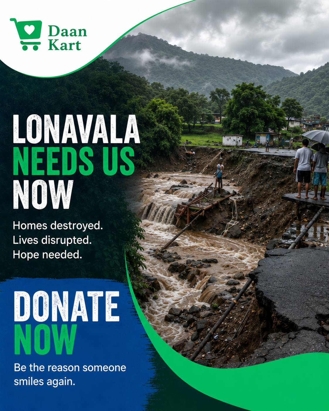 Help Flood and Landslide Affected Families in Lonavala, Maharashtra photo 1